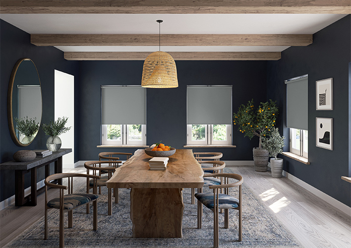 Florenza (Blackout), Urban Grey - Motorised Roller Blind - Image 8